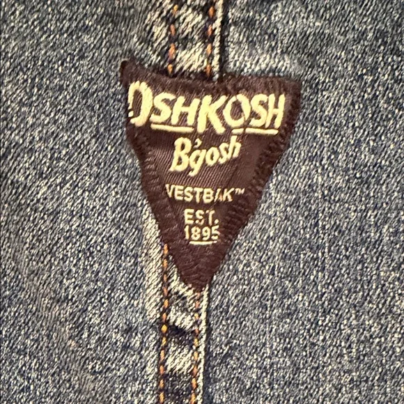🧵 OshKosh B’gosh 5T Denim Overalls | Classic Vestbak Toddler Jean Dungarees - Picture 4 of 9